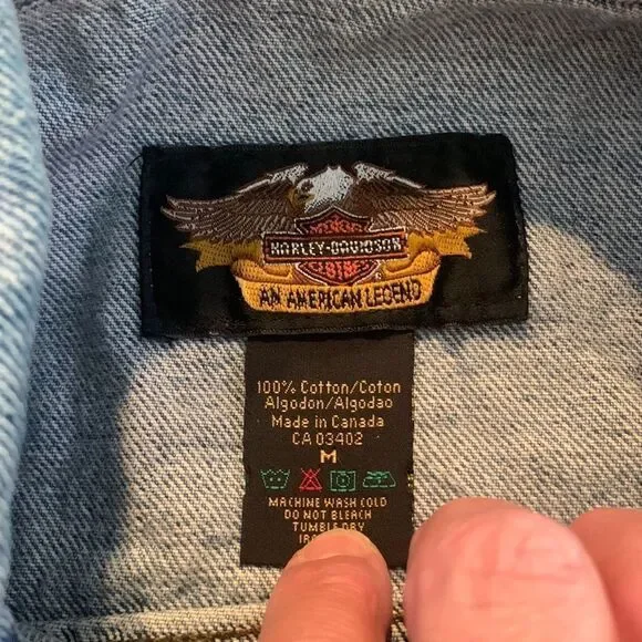 Harley Davidson Jean Jacket - Picture 8 of 10